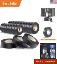 20 Rolls 3/4"x 60' BLACK ELECTRICAL TAPE- Weatherproof High Temp Multipurpose...