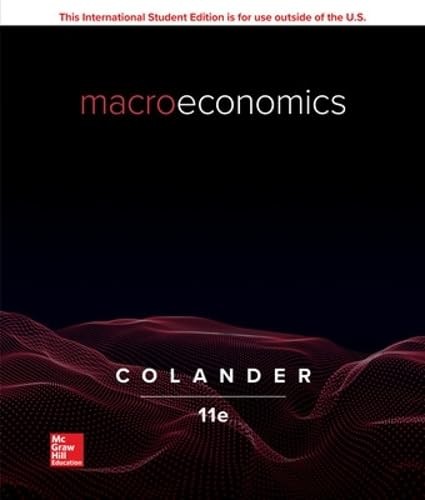 ISE Macroeconomics by DavidC Colander (paperback) (2019) (New)