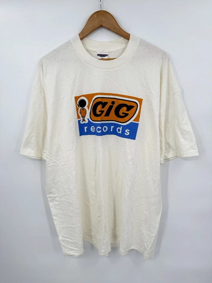 Camiseta De Colección Años 90 Gig Records Ned’s Atomic Dustbin Logo Bic Abatible Talla XL RARA Foto 2 de 4