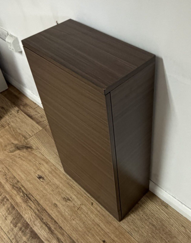 400mm Bathroom Back to Wall BTW Toilet WC Furniture Unit Freestanding Wood grain