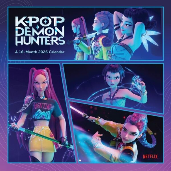 K-Pop Demon Hunters Square Calendar 2026 Wall Teens Movies Xmas Birthday Gift