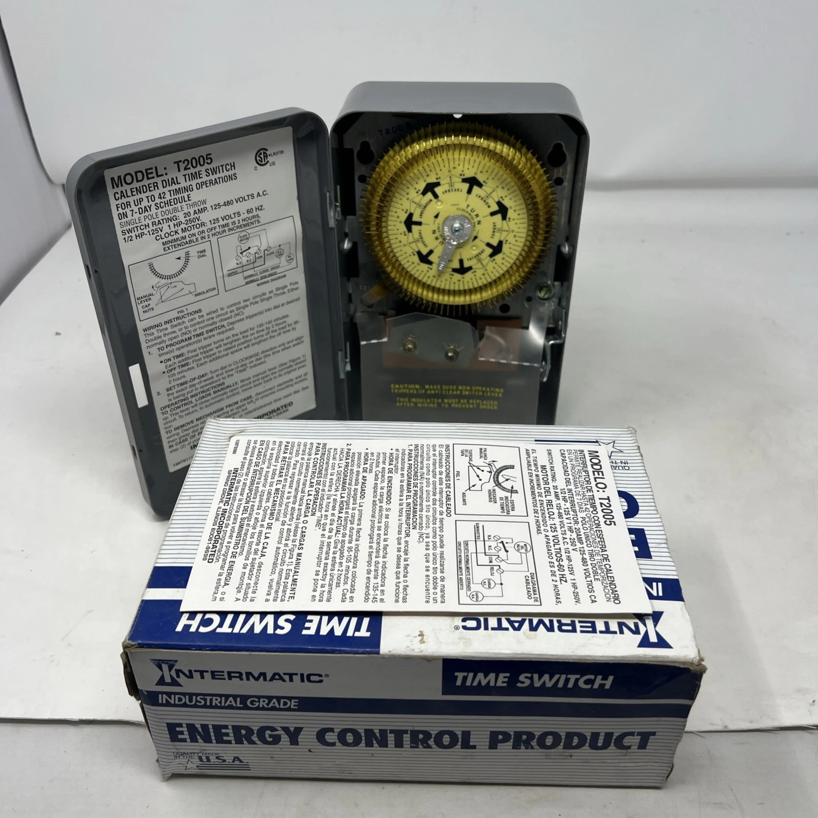 Intermatic T2005 Seven Day Calendar Dial Time Switch *New in Box*