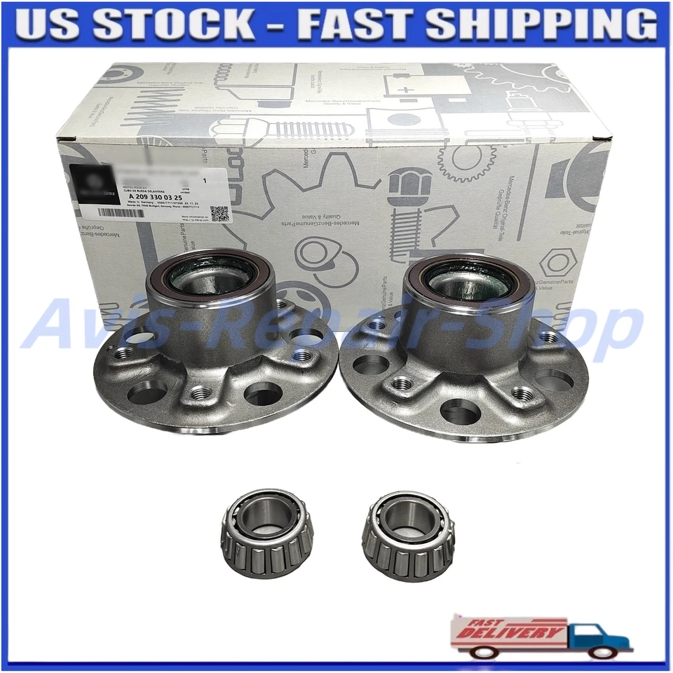 2x Front Wheel Hub w/ Bearings For Mercedes Benz R171 W203 W209 C230 2093300325 Foto 4 de 4