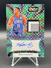 2024 Panini Select Keegan Murray Green Prizm Patch Auto /5 👑 Kings