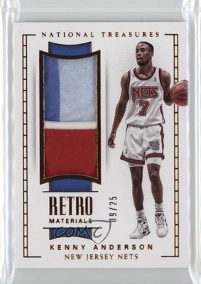 2017 Panini National Treasures Retro Materials Bronze 9/25 Kenny Anderson 1tn7