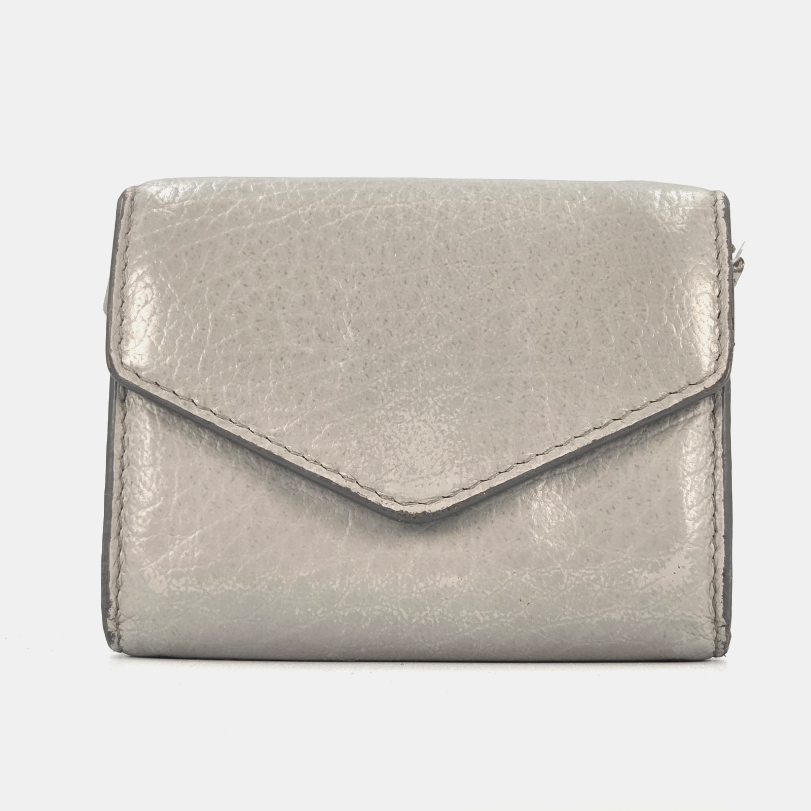 Maison Margiela MM Envelope Auth Trifold Wallet Leather Gray Italy S56UI0149