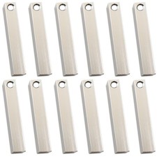 12pcs Aluminum 3d Rectangle Stamping Blanks 1 1/2 X 1/4 Solid Bar Pendants For