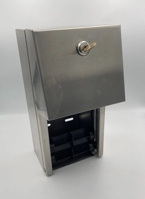 Wall Mount Dual Roll Toilet Paper Dispenser Holder Bobrick ULINE  Stainless Key