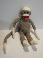 Vintage 19" Handmade Sock Monkey with Long Tail