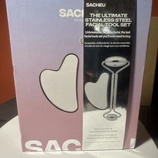 SACHEU The Ultimate Stainless Steel Facial Tool Set Face Gua Sha/Beauty Roller