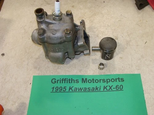 1995 KAWASAKI KX60 oem cylinder jug barrel head piston rings top end