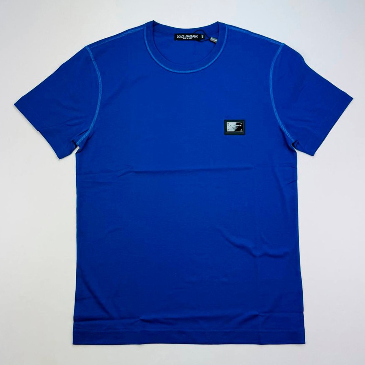 Dolce & Gabbana Essentials Logo Plaque Branded Tag T-Shirt Men