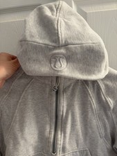 Lululemon Women's Scuba Oversized Half Zip Hoodie Cropped Light Grey, XS/S