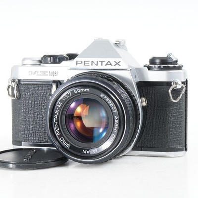 :[EX+++] Pentax ME Super 35mm Film SLR Camera w/ SMC-M 50mm f/1.7 Lens (9731)