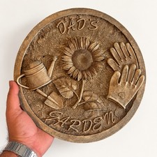 Dad’s Garden Decorative Round Plaque Sunflower Gardening Sign