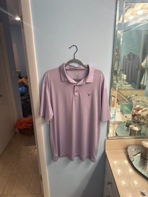Callaway Men's Pro Spin Fine Line Stripe Short Sleeve Golf Polo, Purple, Sz XL