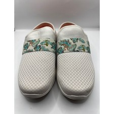 Skechers GOwalk Air Cooled Goga Mat Mule Slip On Floral Accent Women's 8 Lightwt