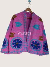 Hand Embroidery Jacket Uzbek Suzani Velvet Jacket Party Wear Coat Women's Wear