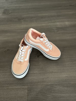 Vans Ward Tropical Peach Lace Up Canvas Skate Shoes Size 11 Kids Outdoors