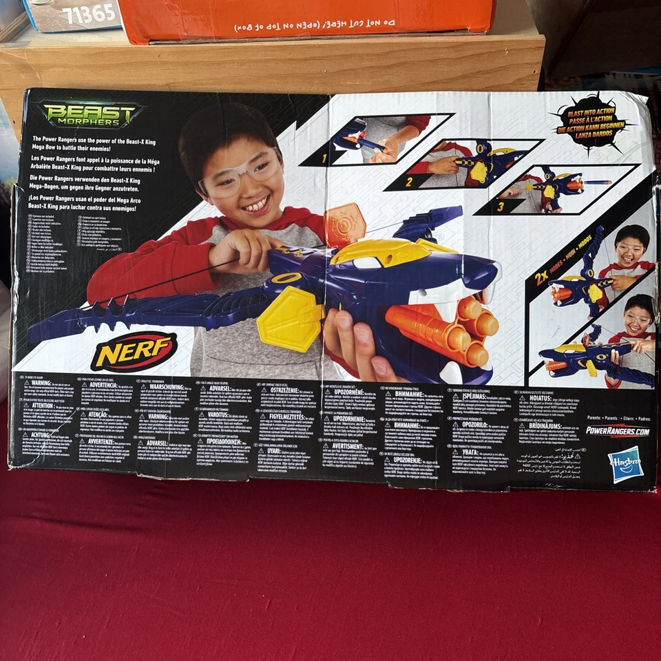 Nerf Power Rangers Beast Morphers Beast-X King Mega Arco Edades 8+ Pistola Bláster de Juguete Foto 3 de 3