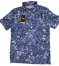Under Armour Playoff Polo Shirt Men's Size Small Blue Performance Golf