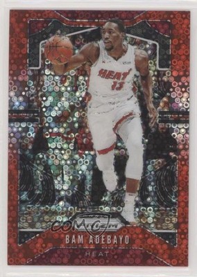 2019-20 Panini Prizm Fast Break Red Prizm 37/125 Bam Adebayo #144 0c3