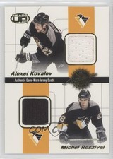 2001 Pacific Heads Up Game-Worn Jersey Quads Alex Kovalev Michal Rozsival 0uj7