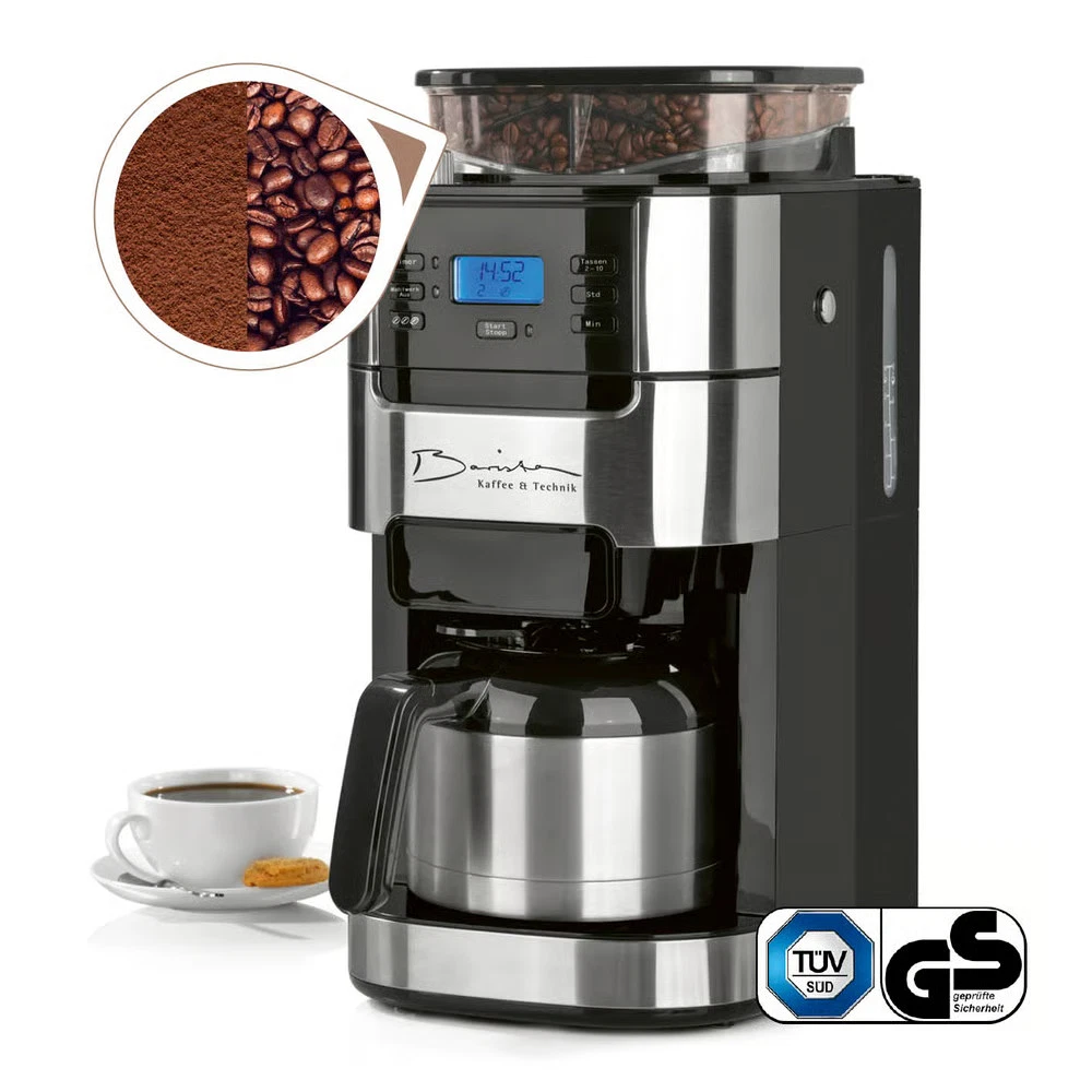 Barista Cafetera Molinillo Termo Cafetera 1000 W Acero Inoxidable