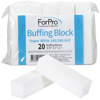 Buffing Block 180/240 Grit, Four-Sided Nail Buffer for Manicure  Pedicure,