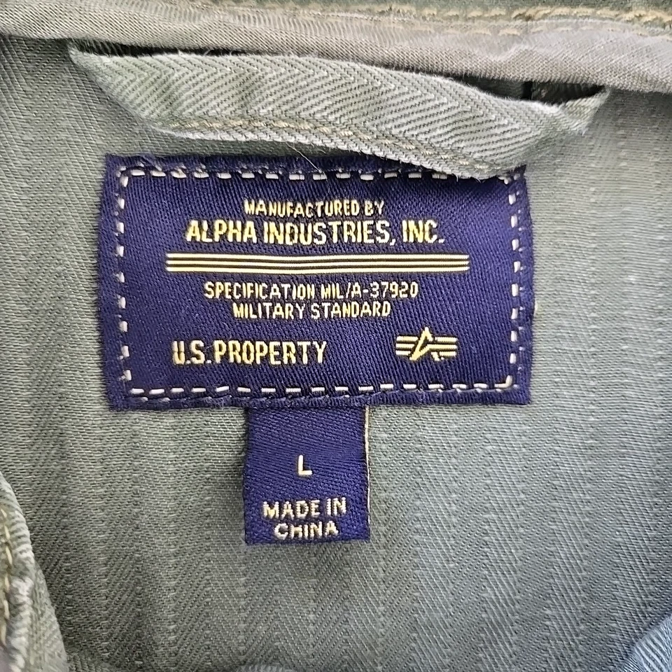 Alpha Industries Mariner Anorak Green Lace-Up Hooded Military Jacket Men's L - Image 3 of 4