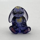 Fenton Hand Painted Easter Blessings Bunny Figurine Purple Art Glass 3 Inch