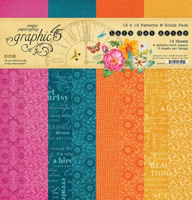 Grafik 45 12'' x 12'' Muster und Volumenkörper Pack Let's Get Artsy 4502755
