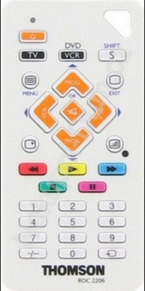 MANDO CONTROL REMOTO UNIVERSAL THOMSON ROC2206 2 EN 1 TV-DVD-TDT ETC. CON IMAN - Imagen 3 de 4