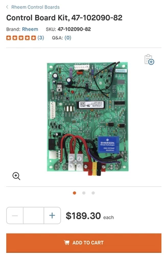 Emerson Climate control Board 60A/250VAC