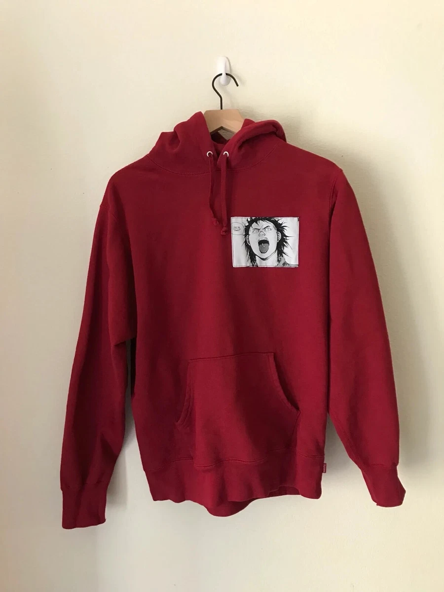 SUPREME AKIRA 17AW Patches Hooded Sweatshirt RED M