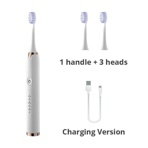 Brosse à dents électrique intelligente à ultrasons automatique USB rechargeable rapide étanche - Photo 1 sur 15