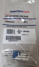 HellermannTyton RJ45FC6 CAT6 Modular Keystone Flush Mount Jack, Plenum Rated