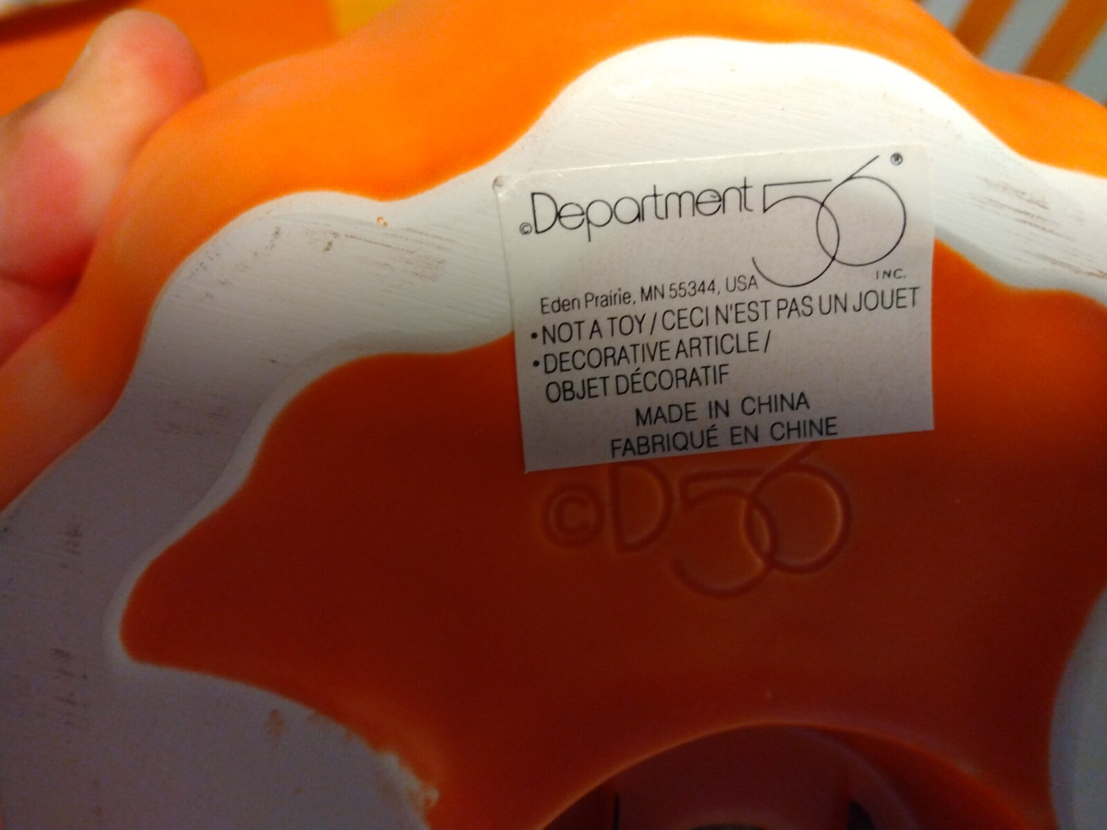 Department 56 Halloween Jack-O-Lantern Light Up Moving Mouth Black Cat Eyes Box