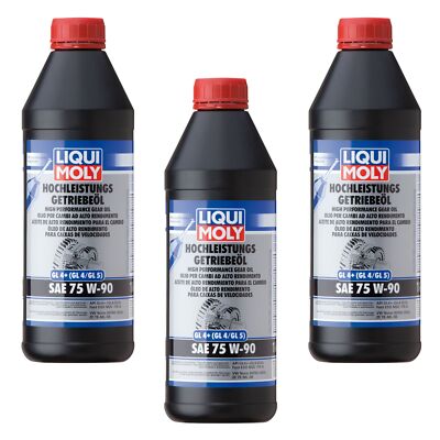 3x LIQUI MOLY 4434 Hochleistungs-Getriebeöl (GL4+) SAE 75W-90