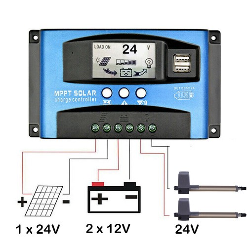 12V Solarset Solarmodul Laderegler Solarpanel Set Torantriebe geeignet - Bild 4 von 5