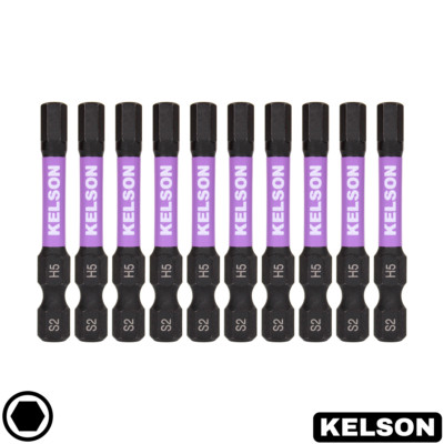5mm Sechskant H5 Inbus 50mm Schlagschrauber Bits magnetisch 1/4'' Universal KELSON