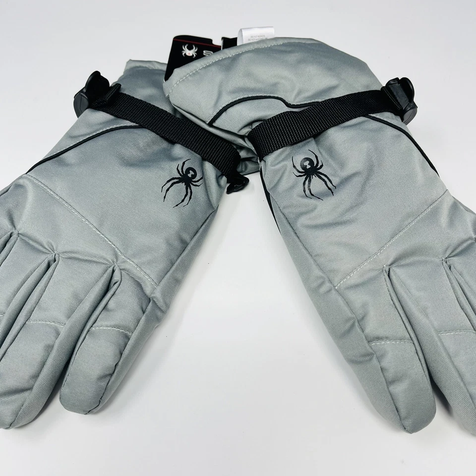 Guantes Spyder Aislados Gris Esquí Snowboard Invierno Nieve NUEVO Para Hombre Talla S/M Foto 2 de 4