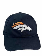 Denver Broncos Team Apparel NFL Football Strap Back Hat Cap Navy Blue