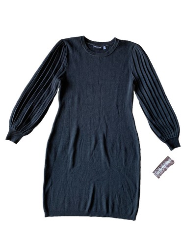 NWT Nina Leonard Sweater Dress Fit Flare Tie Waist Maroon Extra Large XL  New | eBay