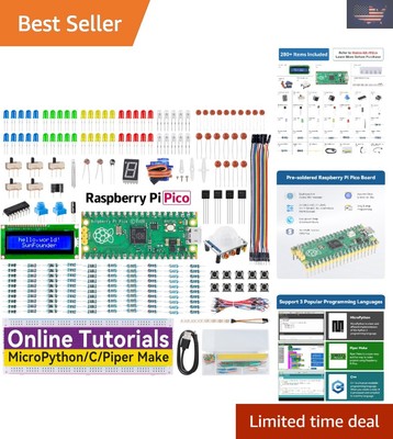 Starter Kit for Raspberry Pi Pico with 40 Projects Online Tutorials, MicroPyt...
