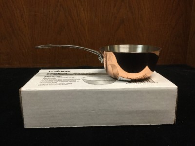 Winco Try-Ply Mini 3'' Copper Plated Saucier 5oz DCSC-3C