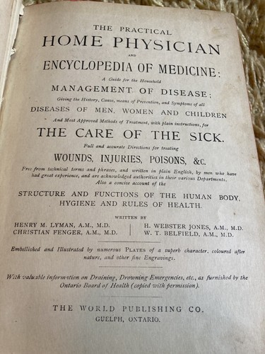 Vtg The Practical Home Physician Book Management of Disease Color Plates 1884 - Picture 8 of 15