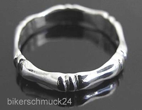 Gothic Ring Knochen Bones 925 Silber Skull Bikerschmuck Damen Herren Geschenk - Bild 1 von 1