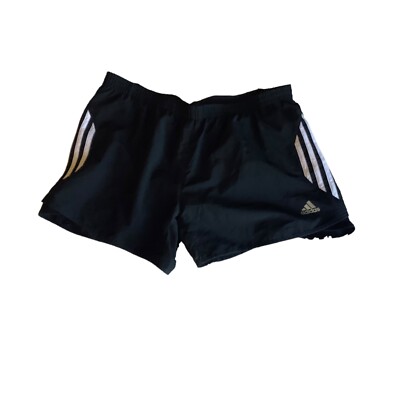 Adidas Women Black Lined Marathon 20 4'' Inseam Running Response Shorts Sz Medium