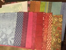 SCRAPBOOK PAPER  Lot of 50  12 x 12 SHEETS  MIXED DESIGNS  COLORS  1 SHIP